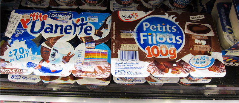 Chocolate Yoghurt at a French supermarket