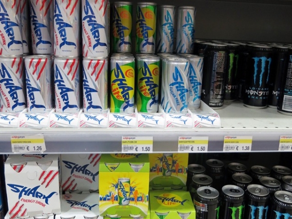 Energy Drinks Greek Supermarket