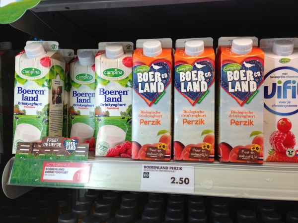 Drinkable Yogurt in a Dutch Supermarket