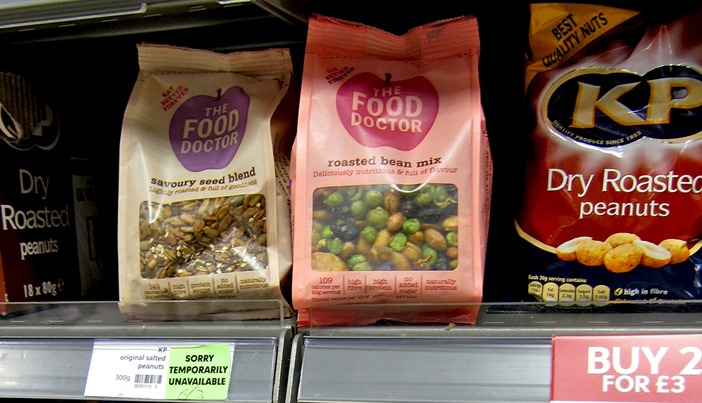 Dried Fruit and nuts on Shelf