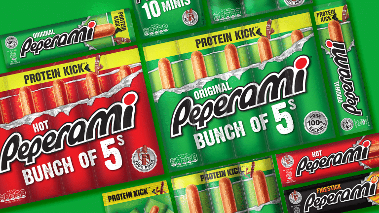 peperami strip packaging